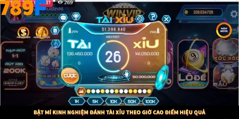 Bật mí kinh nghiệm đánh tài xỉu theo giờ cao điểm hiệu quả