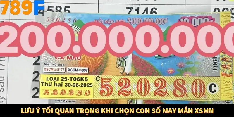 Lưu ý tối quan trọng khi chọn con số may mắn XSMN